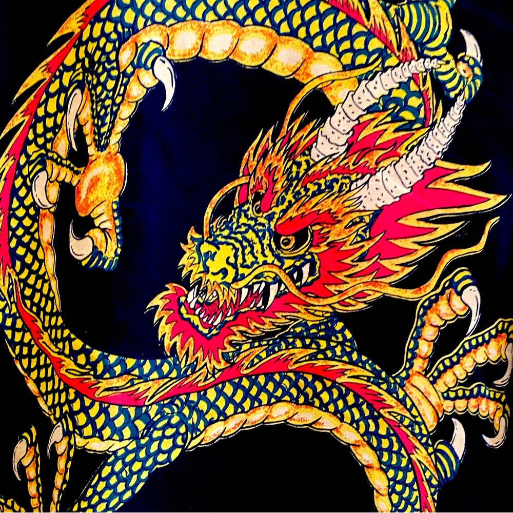 100% Silk Avanti Enter The Dragon shirt excellent condition